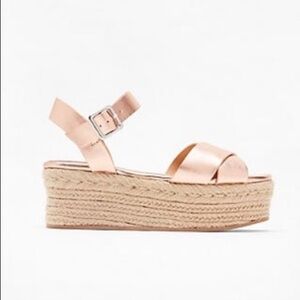 Express Rose Gold Platform Espadrilles Size 10​​​​​​​​​​​​​​​​​​​​